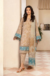3-PC Unsititched Embroidered Lawn By Mbasics | MB-CUS25-909B